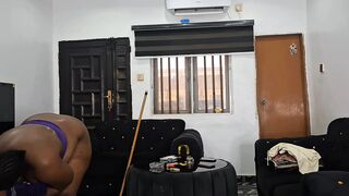 Fat Ass Ebony Milf Naked House Cleaning.