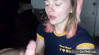 Cute Teen Gets a Surprise Facial in POV Video