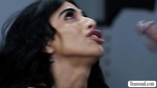 Showing my big tits to my fellow gym instructor