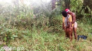 Two Big Black Ass Friends Caught Fucking in the Bush