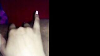 Ebony Fingering Her Wet Pussy on Webcam