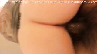 Hot wife squirts while watching porn