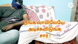 Student ready for mouth fuck and swallow cum to get practical marks from teacher - full tamil audio with moaning