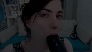 Teen Angel Plays with Her Black Sex Toy