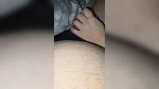 Step mom hand slip and pulled out step son dick for a handjob