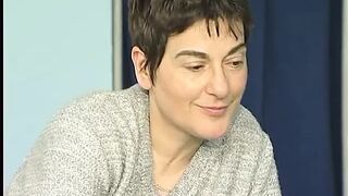 Short hair mature gets fisted and fucked