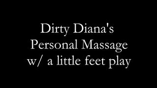 Big Booty Massage for the Black Queen Dirty Diana with a Little Feet Play