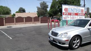 Karen Fisher meets stranger, sucks and fucks his huge cock