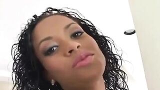 Black Slut Sucks and Gets Fucked by a Big Black Cock