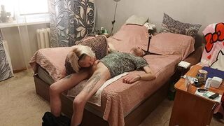 Stepmom gives blowjob to get a mouthful of cum