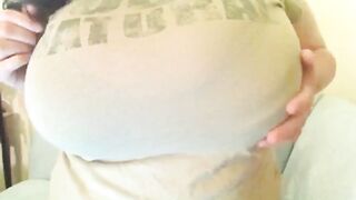 Massive Natural Breasts Exposed on Webcam