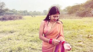 Desi Village Hot Sali Fucking First Time with her Jija In outdoor, Hot sali fuck xxx video tight pussy fuck