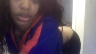 Ebony Amateur with Big Tits on Webcam