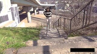 Stopping To Pee On Steps