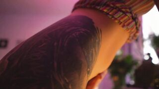 Close-up Tight Pussy Masturbation with a Dildo