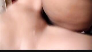 Interracial Amateur Brunette Takes on a Big Black Cock