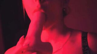 Tattooed Blonde Babe Demonstrates Blowjob Skills