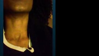 Black Amateur With Big Natural Tits on Webcam Skype Fun