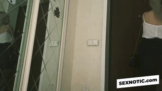 Horny Tattooed Blonde Babe Masturbates After Work