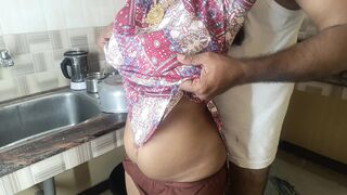 Housewife fucking in kitchen