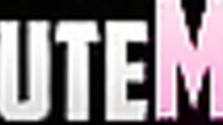 Cute asian sucking dick and showing her panty in mirror