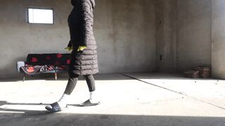 My Stepsister Is in a Deserted Place Wearing Yellow Dishwashing Gloves