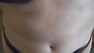 Hairy European MILF Exhibits and Masturbates at Home