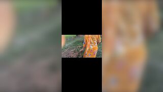 Once again the brother-in-law fucked the new sister-in-law in the mustard field.outdoor sex