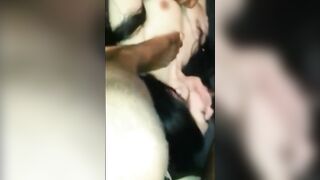 British Brunette's Interracial Gang Bang