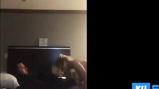 Cheating Blonde Babe with Big Ass Fucked in a Hotel