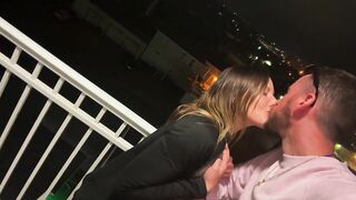 Public Beach Balcony Sex with a Big-Ass Brunette