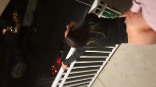 Public Beach Balcony Sex with a Big-Ass Brunette