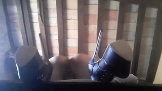 Bound German Amateur Laura On Heels Gets Rough Fucked