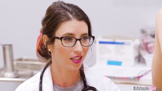 Lesbian doctor pussy licking teen patient and busty stepmom