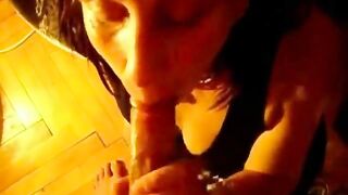 Mature French Amateur Gives a Blowjob on Christmas