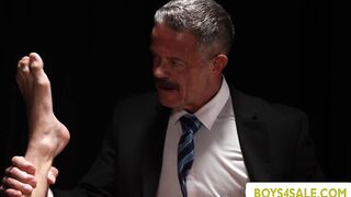 The auctioner handed me over to my new Master