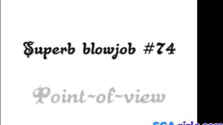 Blond svensk tonårings POV-avsugning