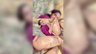 Jija JI convince her sali sahiba for fucking and her sali was convinced for making reels, & fucking in outdoor Clear Hindi Audio