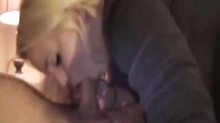 Deep-Throating Blonde Amateur's BlowJob