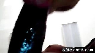 Ebony Amateur Deepthroats in POV Blowjob Video
