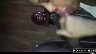 Black Amateur's Mean Blowjob