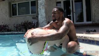 MajorHotWife - Christie Wett - Deepthroat Pool Session