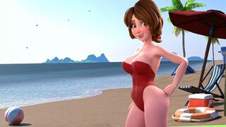 ◈ Aunt Cass’s Sunny Beach Vacation Turns Into Wet MILF Fuckfest (4K HENTAI)
