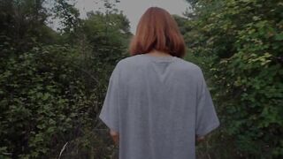 Redhead Teen Masturbates in Abandoned Building with a Sex Toy