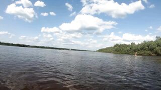 Big-Ass Blonde's Naked Walk on a Paddleboard