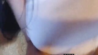 Big-Titted Brunette Dildo Ride on Webcam