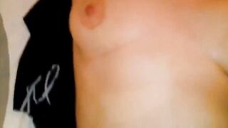 Hairy Pussy Gaped and Filled with Cum by Amateur Small-Tit MILF