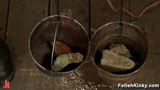 Hogtied Babe With Big Tits Rope Bondage Gagged And Tormented Into Squirting Orgasm