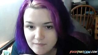 Emo Goth Girl's Foot Fetish Webcam Show