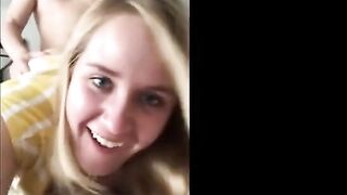 Blonde Amateur Enjoys Doggy-Style Pounding